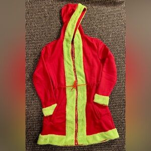 Fleecy Grinch Bright Red and Bright Green Coat
